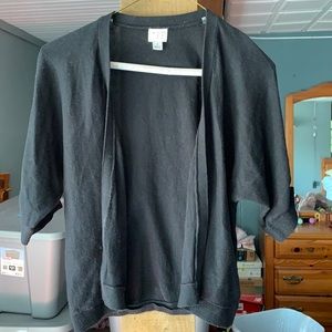 Black Short Sleeve Cardigan